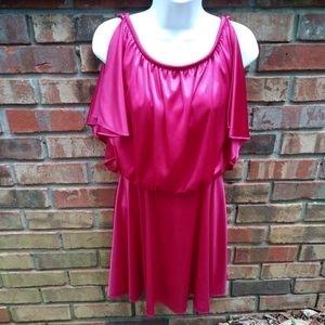 SALE Vintage Pink Silky Dress